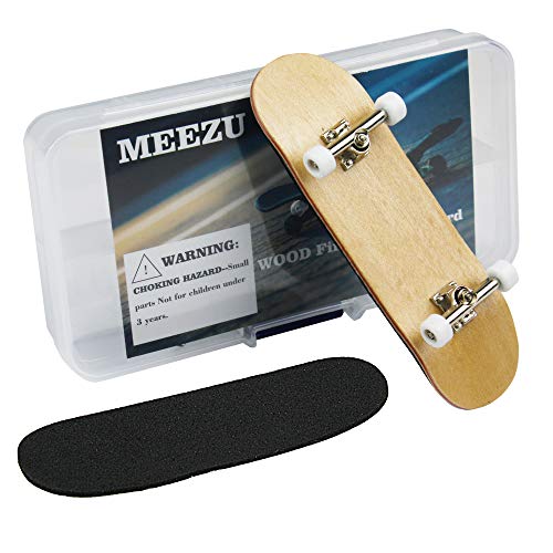 WDTMEEZU Wood Finger Skateboard Professional Fingerboards Wheels with Bearings Mini Fingerboard Finger Toy for Adults and Kids