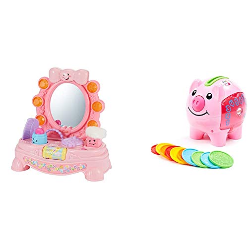 Fisher-Price Laugh & Learn Magical Musical Mirror [Amazon Exclusive] & Laugh & Learn Smart Stages Piggy Bank