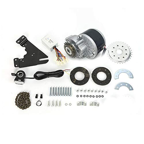 250W 24V Electric Bicycle Conversion Kit Brush Motor with Freewheel, Left Side Drive Motor Thumb Kit Mountain Bike Conversion Custom for Electric Common Bike Bicycle Wheel USA Stock