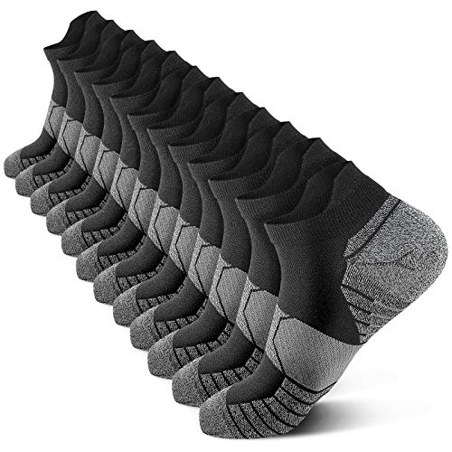 PAPLUS Compression Running Socks Women (6 Pairs), Ankle Athletic Socks Low Cut with Arch Support