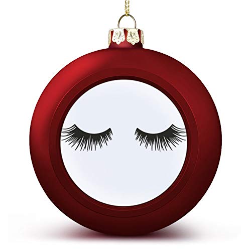 Christmas Ball Ornament Eyelashes Xmas Tree Decorations Holiday Wedding Home Party Keepsake Xmas Keepsake