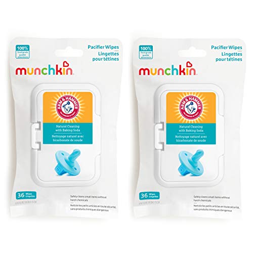 Munchkin Arm & Hammer Pacifier Wipes – Safely Cleans Baby and Toddler Essentials, 2 Pack, 72 Wipes