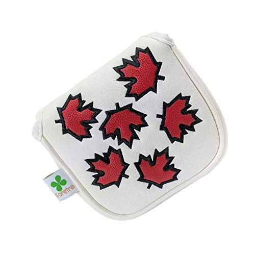 Foretra – Canada Maple Leaf – Golf Putter Headcover Quality PU Leather Magnetic Closure for Square Mallet Style Putters Scotty Cameron Odyssey Taylormade Ping