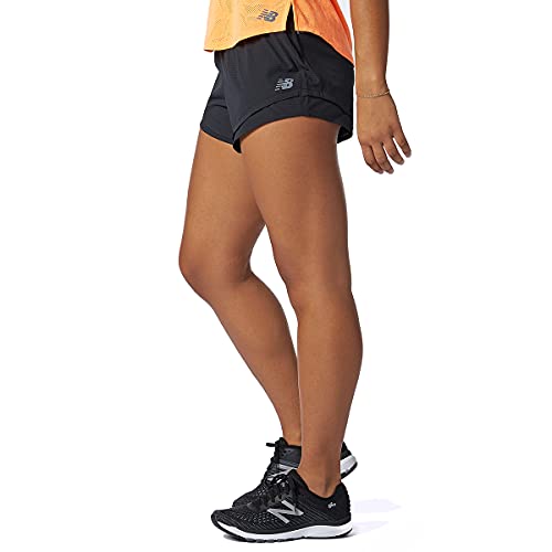 New Balance Women’s Q Speed Fuel Short, Black/White , X-Large | The Storepaperoomates Retail Market - Fast Affordable Shopping