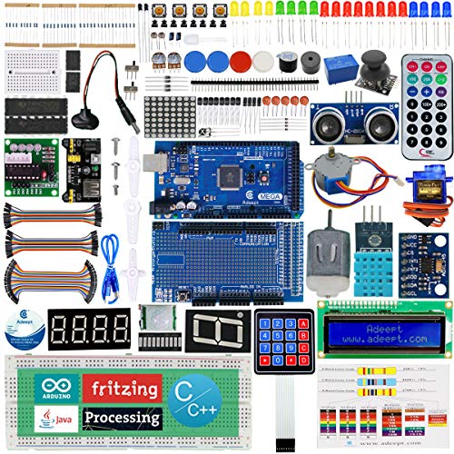 Gewbot Ultimate Starter Kit Compatible with Arduino IDE, Mega2560, ADXL345, LCD1602, Stepper Motor, STEAM Programming Learning Kit with PDF Manual