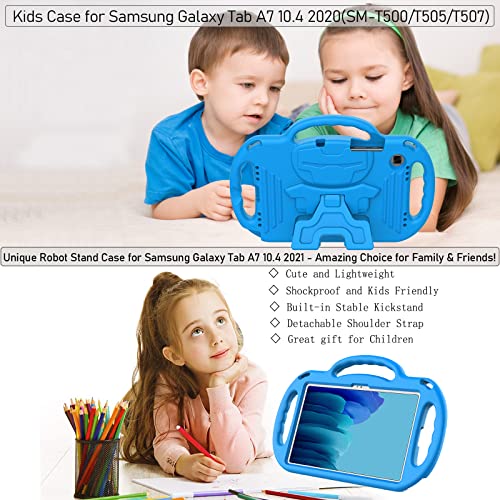LTROP Kids Case for Samsung Galaxy Tab A7 10.4 2022/2020, Samsung Galaxy Tab A7 10.4 Case with Shoulder Strap, Shockproof Handle Stand Case for Samsung Tab A7 10.4 Inch(SM-T500/T505/T507/T509), Blue | The Storepaperoomates Retail Market - Fast Affordable Shopping