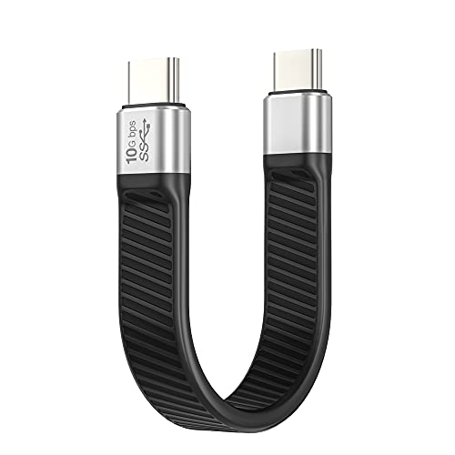 LamToon Short USB C to USB C Cable, USB 3.2 Gen 2 Type C Cable 10Gbps Data Transfer 100W PD Fast Charge Cable FPC Design, 4K@60Hz Video Output, Thunderbolt 3 Compatible for MacBook Pro, iPad Pro