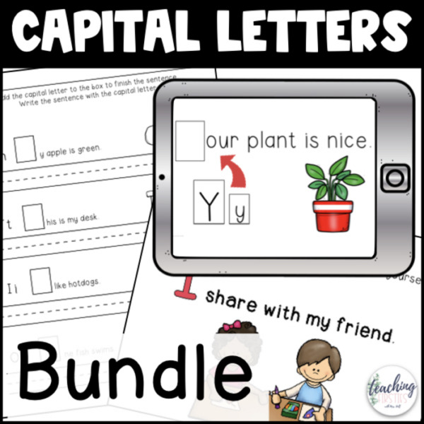 Writing Stations – Capital Letters BUNDLE – includes Days, Months, Holidays, Places, and MORE