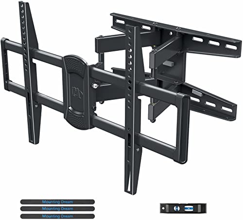 Mounting Dream TV Wall Mount Swivel and Tilt for Most 42-75 Inch TVs, Full Motion TV Mount TV Bracket with Articulating Arms, Max VESA 600x400mm and 100 LBS Loading, Fits 16″ Woods Studs, MD2658