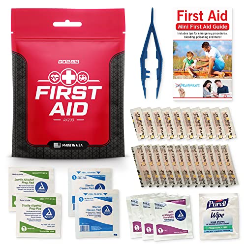 Go2Kits First Aid Kit 2.0 USA Made 38 Piece Basic Plus (1 Pack)