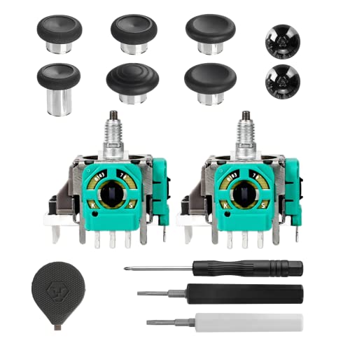 Metal Magnetic Thumbsticks 3D Analog Joysticks for Xbox Elite Wireless Controller Series 2, OLCLSS 14 in 1 T6 T8 Screwdrivers Replacement Repair Kit for Xbox Elite Wireless Controller Series 2 Core