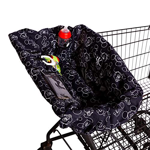 Disney Baby by J.L. Childress Shopping Cart & High Chair Cover for Baby to Toddler, Mickey Black