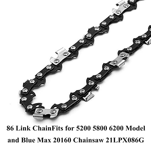 KBINGO Chainsaw Chain For 22″ Bar Length – 0.325″ LP Pitch – 0.058″ Gauge – 86 Drive Links, Fits For 5200 5800 6200 Model and 57cc Blue Max 20160 Chainsaws 21LPX086G | The Storepaperoomates Retail Market - Fast Affordable Shopping