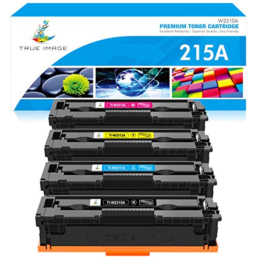 TRUE IMAGE Compatible Toner Cartridge Replacement for HP 215A W2310A for HP Color Pro M182nw M183fw M155 W2311A W2312A W2313A Printer Toner (Black Cyan Yellow Magenta, 4-Pack)