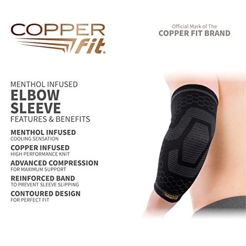 Copper Fit ICE Unisex Elbow Compression Sleeve Infused with Menthol, Large/X-Large | The Storepaperoomates Retail Market - Fast Affordable Shopping