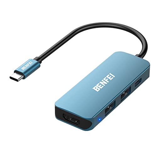 USB C to HDMI, BENFEI USB Type-C Hub, 2 Port USB C to USB Adapter, USB Type-C Power Delivery, Compatible with MacBook Pro 2020/2019/2018, Surface Book 2, Dell XPS 13/15, Pixelbook and More
