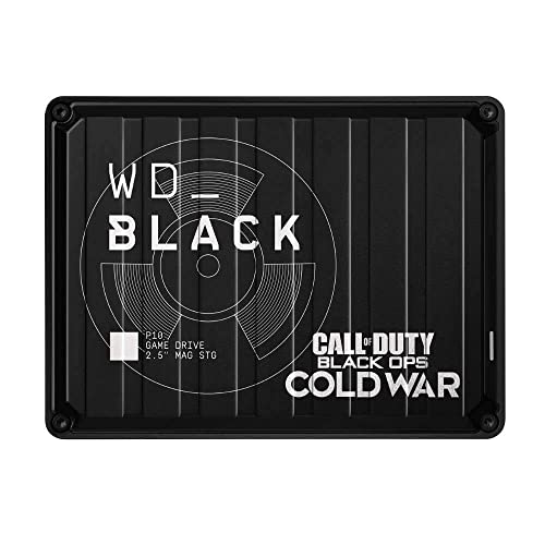 WD_BLACK 2TB P10 Game Drive Call of Duty Special Edition: Black Ops Cold War, Portable External Hard Drive HDD, Compatible with Playstation, Xbox, and PC – WDBAZC0020BBK-WESN