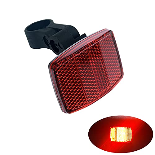 WELNENT Bicycle Reflector Kit JIS/BS/AS/CCC/GB/T/CPSC Rear Warning (Red, Φ31.8mm / 1.252in)