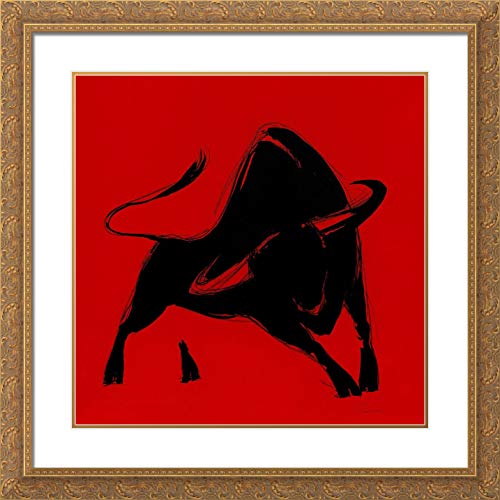 Panasenko, Inna 28×28 Large Gold Ornate Frame and Double Matted Museum Art Print Titled Toro IV