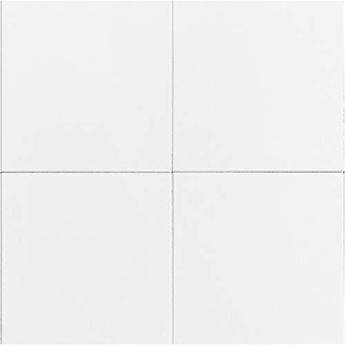 Luxe Core Square White 6 in. x 0.18 in. SPC Peel and Stick Tile Sample