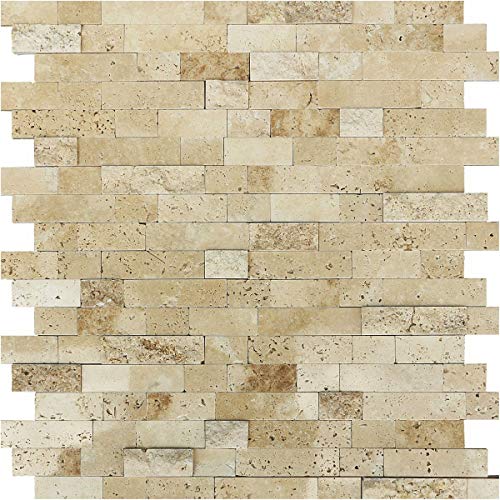 Luxe Core Brick Crema 6 in. x 0.18 in. Marble Peel and Stick Tile Sample