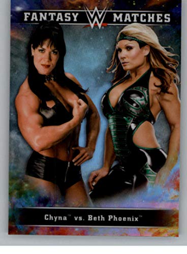 2020 Topps Chrome WWE Fantasy Matchups Wrestling #FM-2 Beth Phoenix/Chyna WWE Official World Wrestling Entertainment Trading Card From The Topps Company