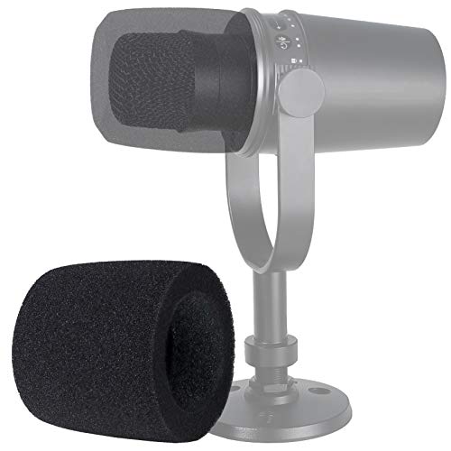 Microphone Pop Filter Compatible with Shure MV7 Microphone – Mic Foam Windscreen Cover for MV7 Microphone to Blocks Out Plosives by YOUSHARES