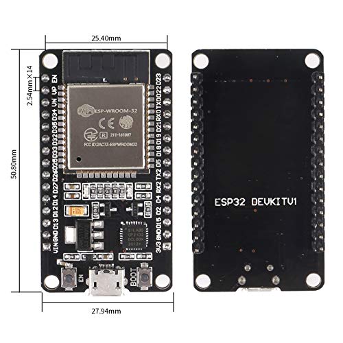 Aokin ESP32 ESP-WROOM-32 Development Board 2.4 GHz WiFi and Bluetooth Dual Cores Microcontroller ESP-WROOM-32 Chip for Arduino NodeMCU, 1 Pcs | The Storepaperoomates Retail Market - Fast Affordable Shopping