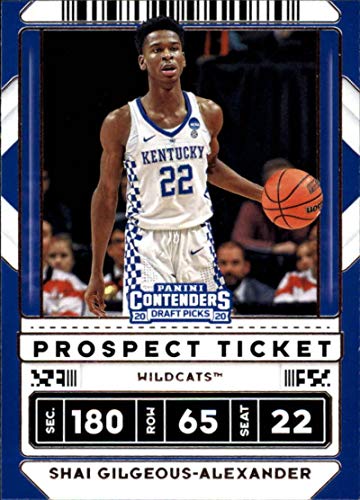 2020-21 Contenders Draft Picks Prospect Ticket Basketball #39 Shai Gilgeous-Alexander Kentucky Wildcats Official NCAA Licensed Trading Card by Panini America