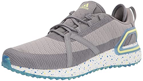 adidas Men’s Solarthon Primegreen Spikeless Golf Shoes, Grey Three/Pulse Yellow/Grey Two, 9.5