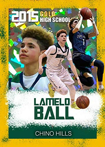 2015 LAMELO BALL GOLD Confetti CHINO HILLS HIGH SCHOOL ROOKIE CARD CHARLOTTE HORNETS