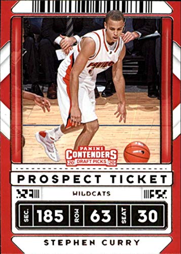 2020-21 Contenders Draft Picks Prospect Ticket Variation Basketball #1 Stephen Curry Davidson Wildcats Official NCAA Licensed Trading Card by Panini America