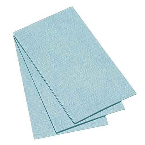 The Napkins DELUXE Luxurious Dinner Napkins, Guest Towels, and Cocktail Napkins 25-Count Packs | Bio-Degradable | Linen Like Feel | Perfect For Dinner Parties, Weddings (Blue, Guest Towel)