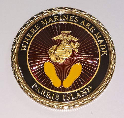 Marine Corps Parris Island Where Marines Are Made #1441 Military Honor Challenge Art Coin