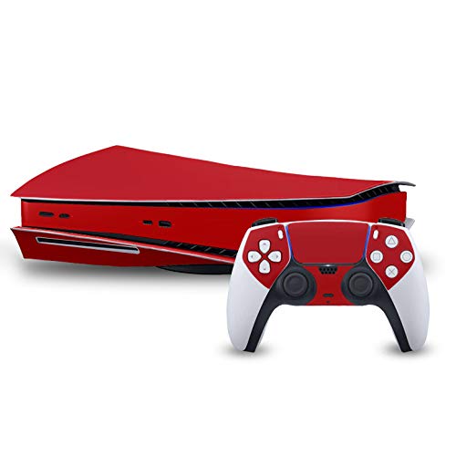 Rockin RED Vinyl Decal Mod Skin Kit by System Skins – Compatible with Playstation 5 Console (PS5)