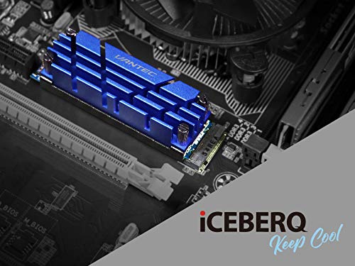 Vantec ICEBERQ M.2 NVMe/SSD Heat Sink with Thermal Pad (HS-NVME150-BL, Blue) | The Storepaperoomates Retail Market - Fast Affordable Shopping