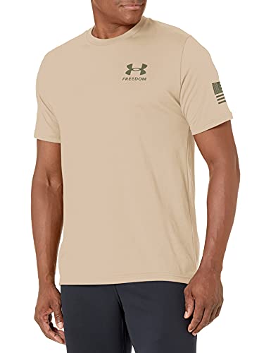 Under Armour Men’s New Tactical Freedom Spine T-Shirt , Desert Sand (290)/Marine Od Green , Medium