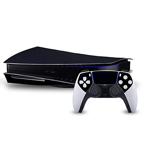 Gloss Black Vinyl Decal Mod Skin Kit by System Skins – Compatible with Playstation 5 Console (PS5)