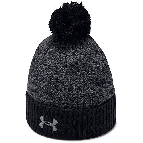 Under Armour Men’s Big Logo Pom Beanie , Black (001)/Graphite , One Size Fits All | The Storepaperoomates Retail Market - Fast Affordable Shopping