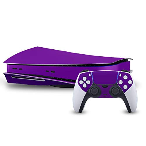 Poppin Purple Vinyl Decal Mod Skin Kit by System Skins – Compatible with Playstation 5 Console (PS5)
