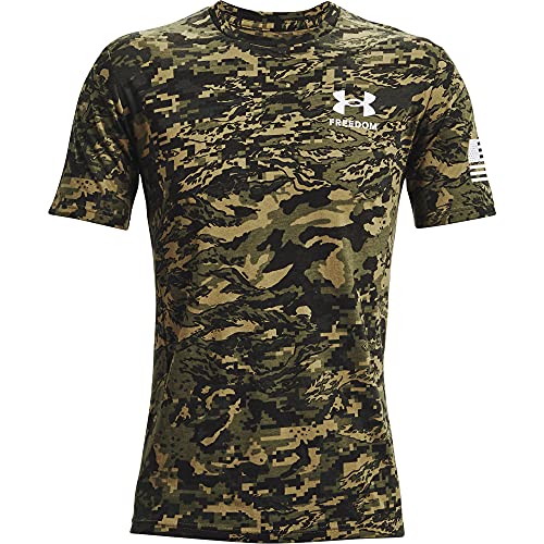 Under Armour Men’s New Freedom Camo T-Shirt , Marine Od Green (390)/White , Small