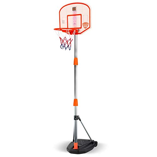 Maccabi Art Pro Ball Portable Electronic Scoreboard Basketball Hoop for Kids, Adjustable Height Design up to 65”