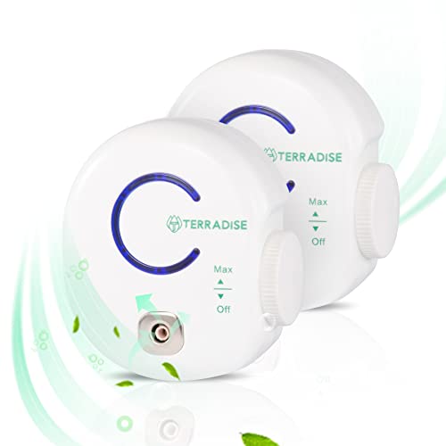 TERRADISE Mini Ozone Generator Air Purifier 2 Pack, Portable Plug-in Ozone Machines