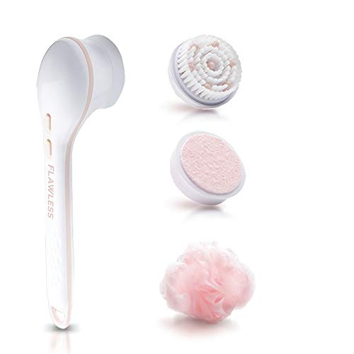 Finishing Touch Flawless Cleanse Spa Spinning Body Brush and, Shower Wand, 1 Count