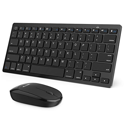 OMOTON Bluetooth Keyboard and Mouse Combo, Wireless Keyboard Mouse for iPad Pro 12.9/11, iPad 9th/8th/7th Gen, iPad Air 4, All iPad (iPadOS 13 and Above), and Other Bluetooth Enabled Devices (Black)