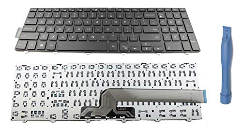 Replacement Keyboard Keys + Frame + Tool for Dell Inspiron 15 3000 3541 3542 3543 3551 3558 3559 5000 5542 5545 5547 5548 5551 5555 5558 and 17 5000 Series US Layout Repair Part