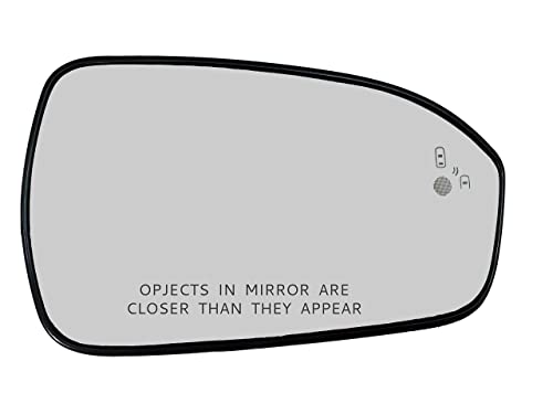 Passenger Side Replacement Mirror Glass with Back Plate for Fusion 2013 – 2021, Heated with BSD W/O Auto Dimming.
