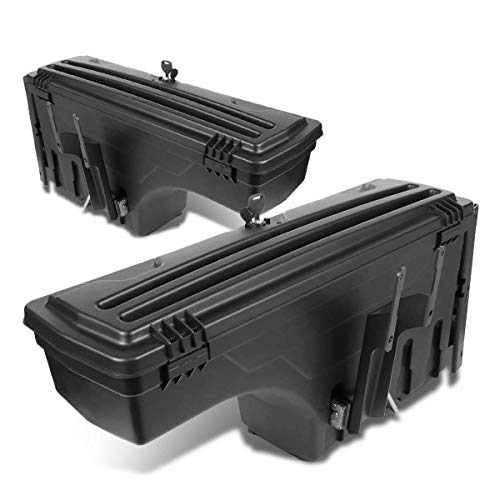 Left+Right Side Truck Bed Wheel Well Storage Case Tool Box w/Lock Compatible with Ford F-150 15-20