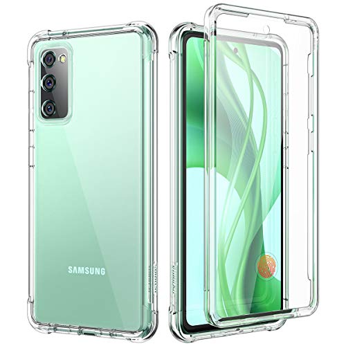 SURITCH Clear Case for Galaxy S20 FE 5G,[Built in Screen Protector][Camera Lens Protection] Full Body Protective Shockproof Bumper Rugged Cover for Samsung Galaxy S20 FE 6.5 Inch (Clear)