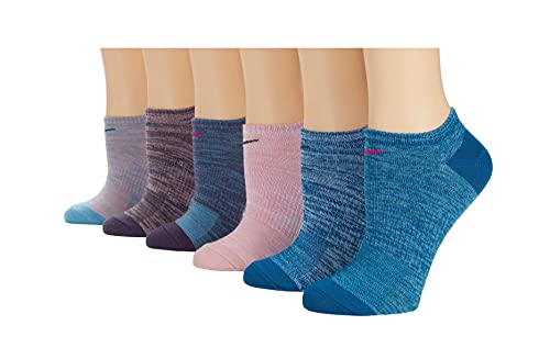 Nike Everyday Lightweight No Show Socks 6-Pair Multicolor 13 MD (US Women’s Shoe 6-10)